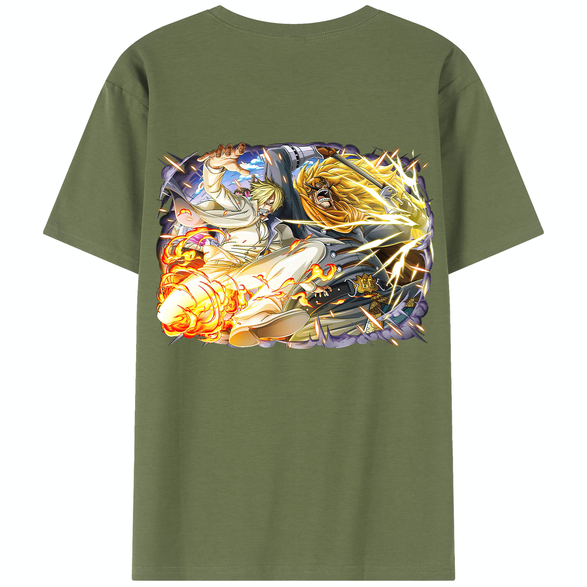 ワンピース サンジ ONE PIECE Sanji 綿100％半袖Tシャツ（背面プリント）